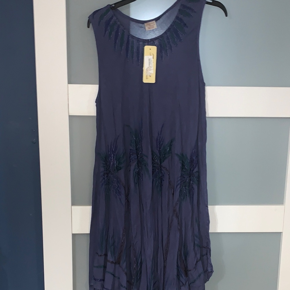 Advance Apparels Purple Sleeveless Midi Dress